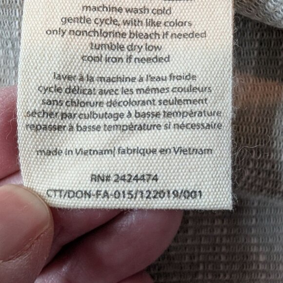 DONNI. Sandwash Ribbed Cardigan Grey Open Front Patch Pockets Duster Women's OS - Picture 11 of 13